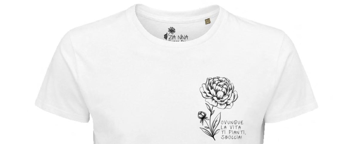 T-shirt bianca Peonia